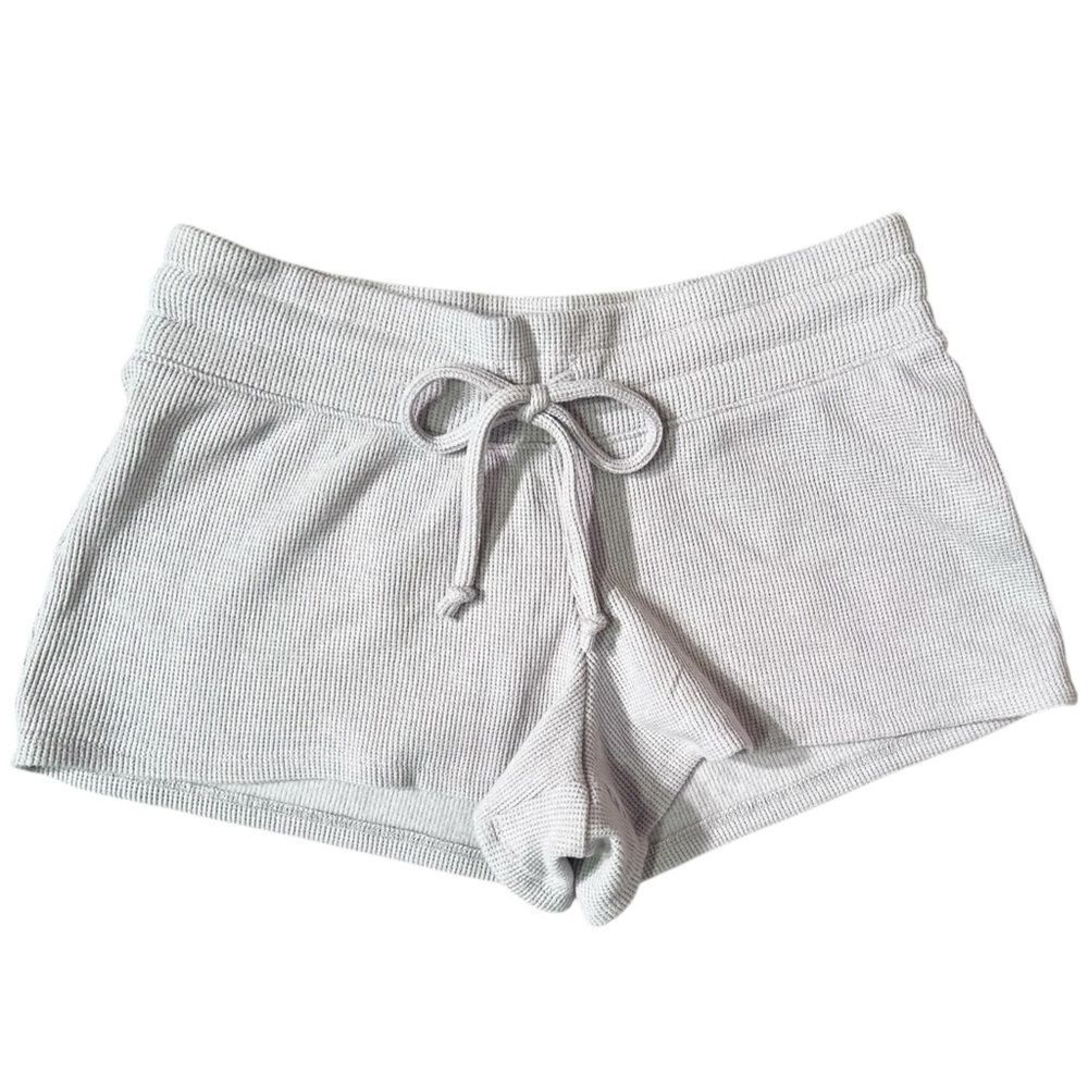 Gilly Hicks Cozy Waffle Mini Shorts (S) -Stone